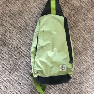 Stone island logo patch bag